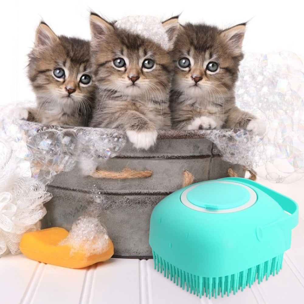 Soapy Paws: Pet Shampoo & Massage Brush