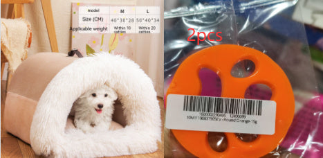 Plush Pet Nest – Snuggly, Stylish & Portable