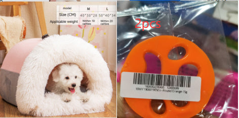 Plush Pet Nest – Snuggly, Stylish & Portable