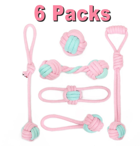 Tug, Chew & Smile: Cotton Rope Dog Toy Set