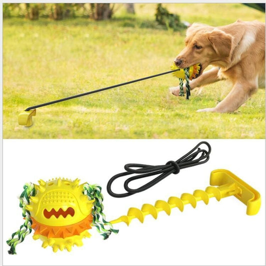 Tough Tug Ball for Teething Dogs – Outdoor Fun!
